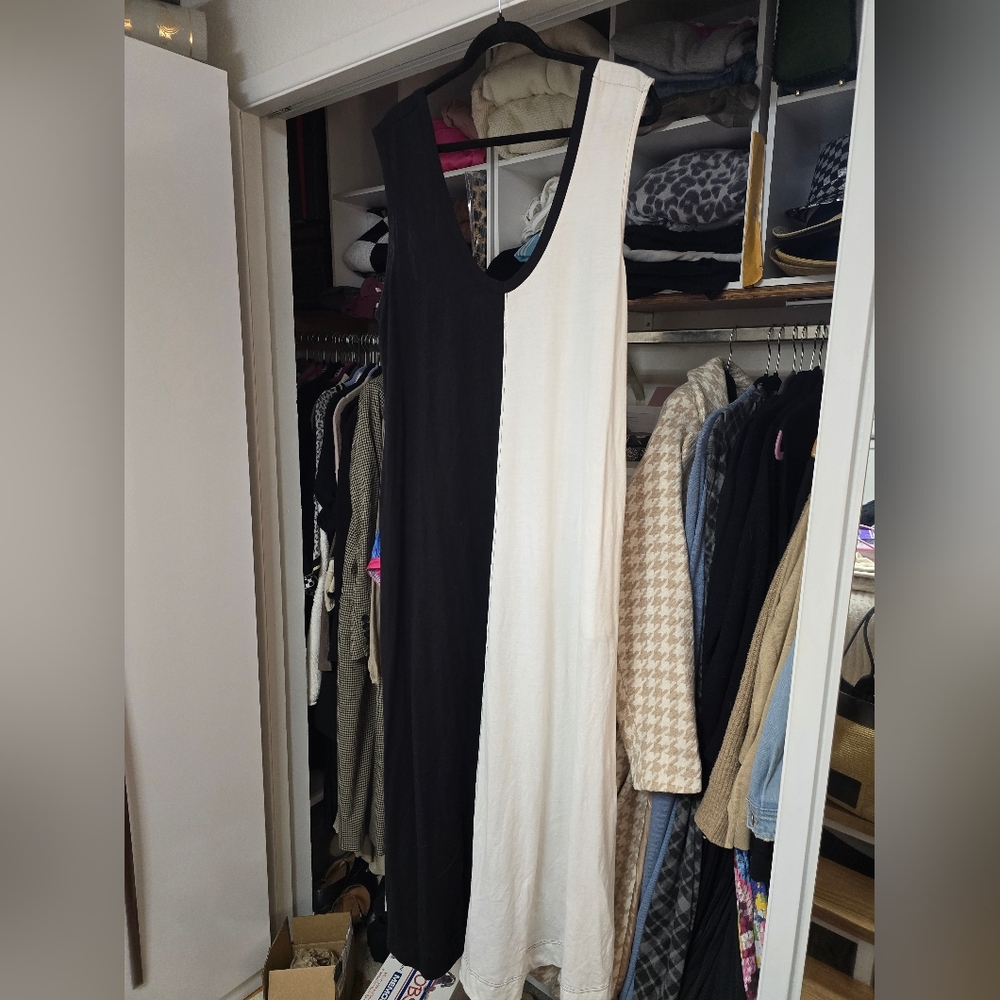 Free People Free est Black and White Maxi Dress - Picture 2 of 4